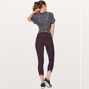 Lululemon Purple On Your Mark Crop 23” size 4